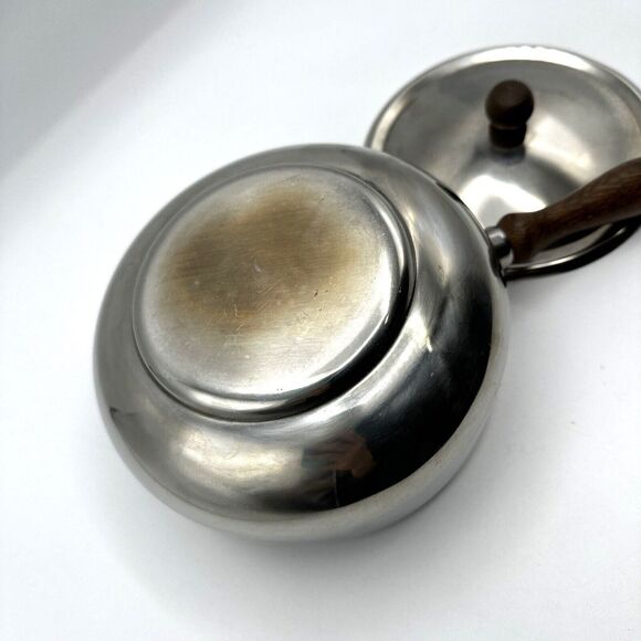Vintage Stainless Steel Sauce pot With Wooden Handle made in Japan - Picture 9 of 10